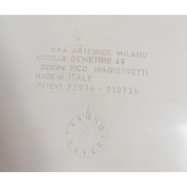 Cream Demetrio 45 Side Tables by Vico Magistretti for Artemide, 1960s, Set of 2 For Sale - Image 8 of 9