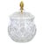 French Cut Crystal / Brass Covered Finial Serving Piece For Sale - Image 9 of 10