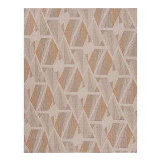 Rug & Kilim’s Scandinavian Style Geometric Rug in Beige, White and Terracotta 10x14 For Sale