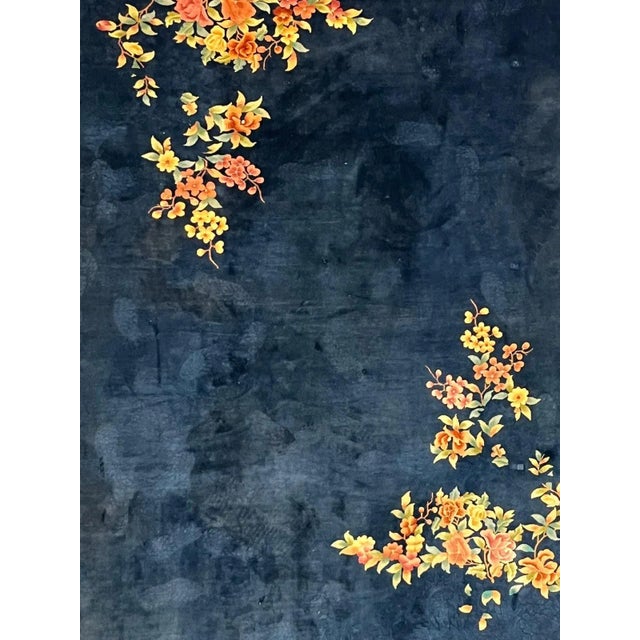 1950s 1950's Antique Art Deco Chinese Carpet For Sale - Image 5 of 7
