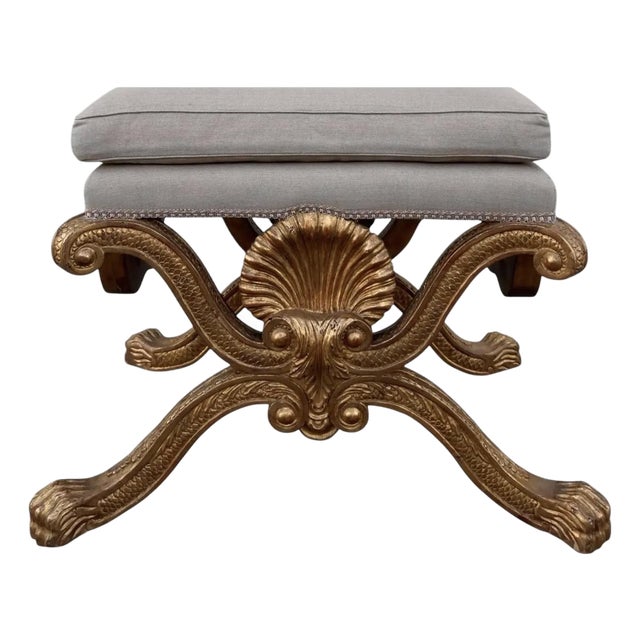 Charles Pollock for William Switzer William Kent Bench Giltwood Bench For Sale