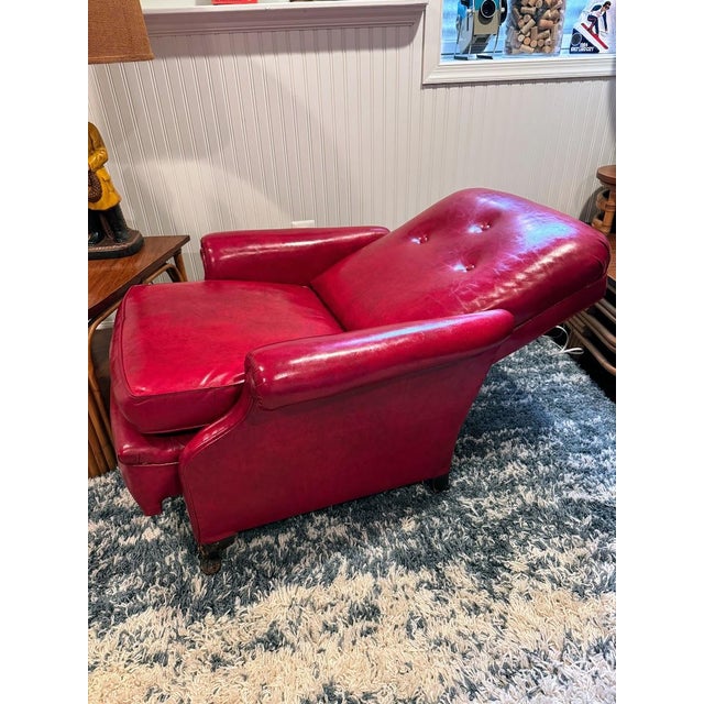 1970s 1970s Red Naugahyde Recliner Chair For Sale - Image 5 of 10