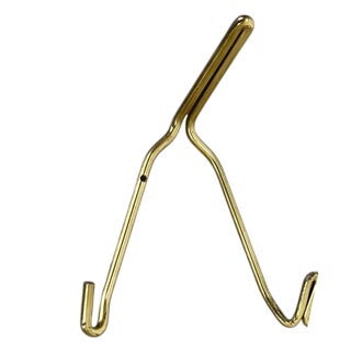 Large Brass Coat Rack with Hooks in the style of Auböck, France, 1950s For Sale