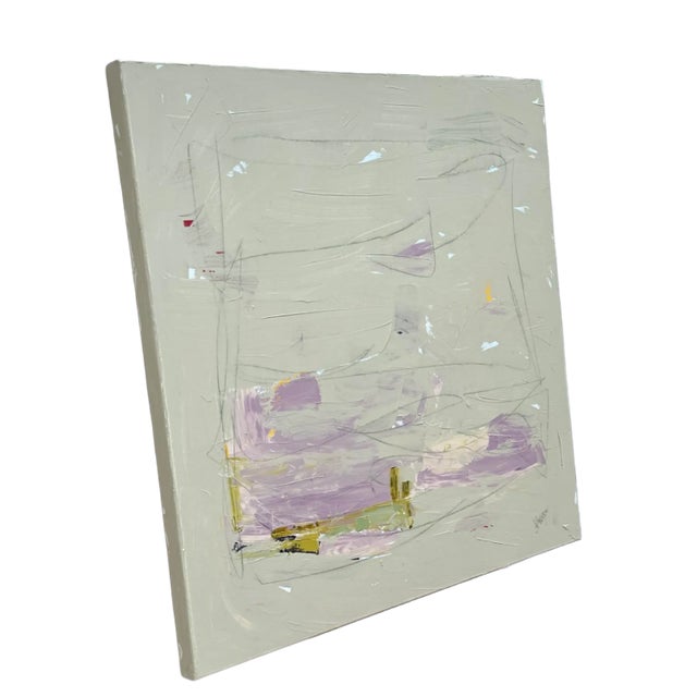 This artwork is an original mixed media abstract on canvas by artist Alexis Walter. This art is composed of various lines...