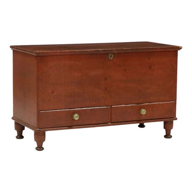 18th Century American Painted Blanket Chest For Sale
