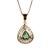 Pendant of Green Quartz, Diamonds, and Yellow & White Gold For Sale - Image 4 of 8