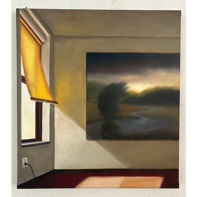'Interior With Landscape' by James Shilaimon, 2006, Oil Painting on Canvas For Sale - Image 10 of 18