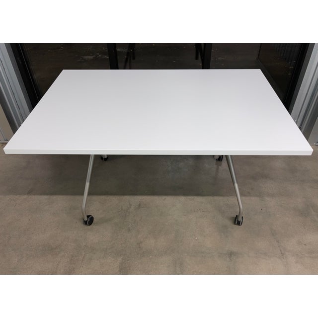 MidCentury Modern Eames Aluminum Group Style Model “Envelop” Desk