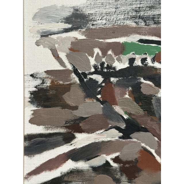 B. Person, Absract, 1950s, Oil Painting on Canvas, Framed For Sale - Image 14 of 18