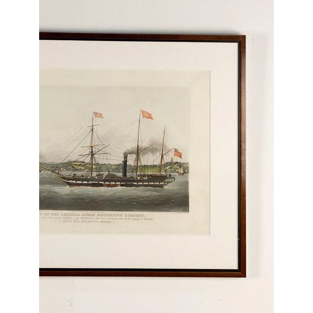 1920s Vintage Hand-Colored Nautical Engraving, Circa 1920 For Sale - Image 5 of 6