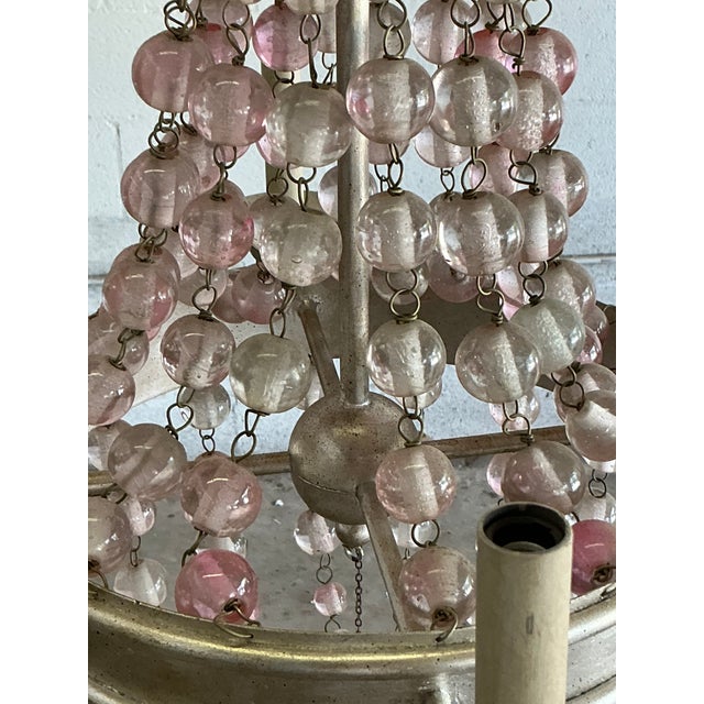 Metal Vintage Boho Beaded Chandelier For Sale - Image 7 of 7