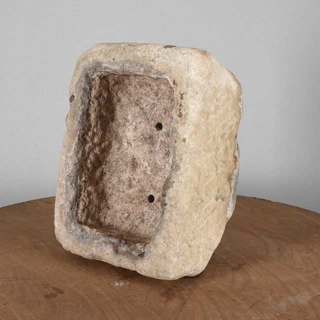 This stone basin, an authentic 18th century relic, evokes the rustic charm of garden antiques. Its rectangular shape and...