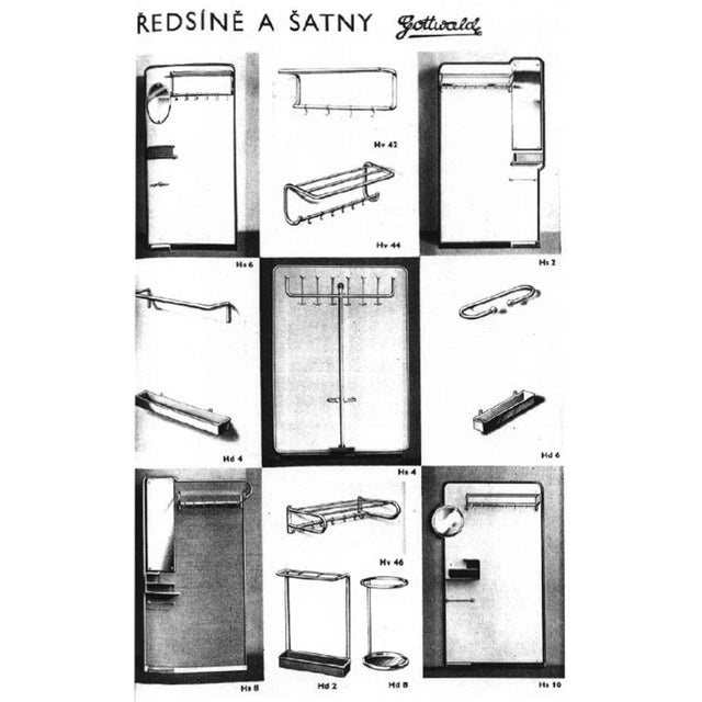 Silver Modernist Tubular Steel Coat Hanger from Hynek Gottwald, 1920s For Sale - Image 8 of 9