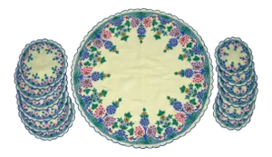 Embroidered Tabletop Linens, 13 Pieces