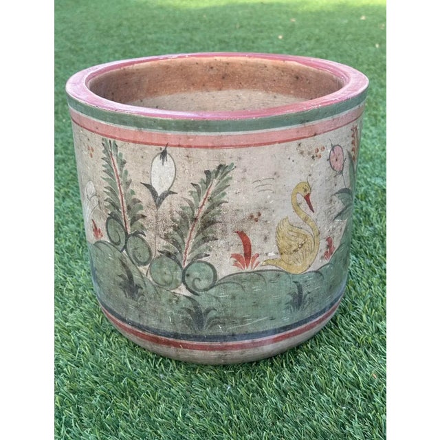 Rare Vintage Tonala Mexico Ceramic Large Planter Pot For Sale In Phoenix - Image 6 of 12