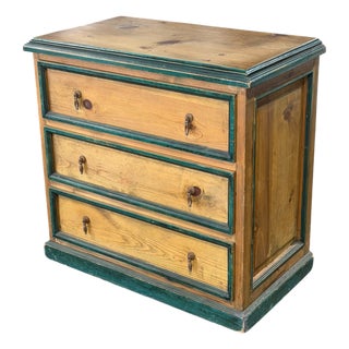 Antique American Rustic Pine Painted Vest of Drawers Dresser For Sale