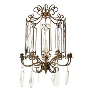 Vintage Hall Chandelier, 1940s For Sale