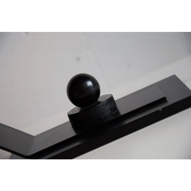 Wood Mid-Century Modern Black and White Table Desk or Nightstand Lamp For Sale - Image 7 of 14