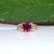 2020s 4.4Ct Madagascar Ruby Estate Ring With Earth-Mined Diamond Accents: 14k Gold, Size 6.75 For Sale - Image 5 of 9