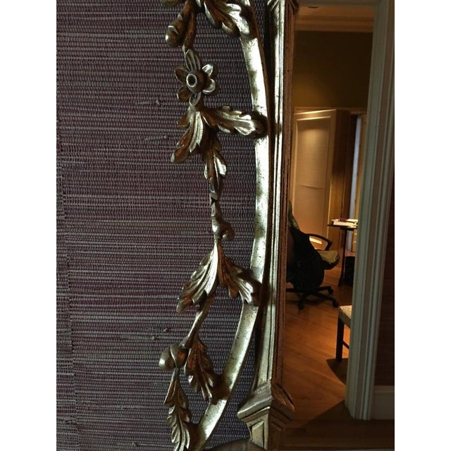 Giltwood Mirror Decorated With Scrolls and a Phoenix Finial, 20th Century For Sale - Image 4 of 6