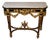 1880s Antique French Louis XVI Gold Gilt and Ebonized Carved Wood & Marble Top Console Table For Sale