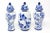 1990s Blue and White Petite Temple Jars - Set of 3 For Sale - Image 5 of 11