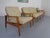Set of 2 teak easy chairs and a 3-seater sofa. Made in Denmark by Komfort. Designed by Arne Wahl Iversen in the 1960s....