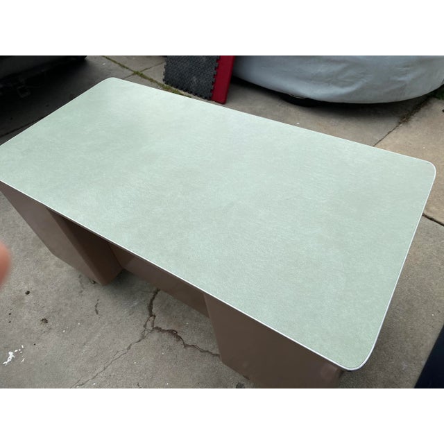 Vintage General Fireproofing Company Metal Tanker Desk For Sale - Image 11 of 13