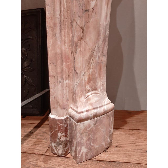 19th Century French Pink Marble Mantelpiece For Sale - Image 13 of 14