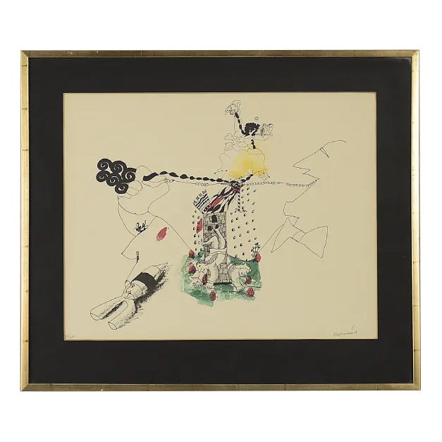Carl Fredrik Reuterswärd, Abrakadabra, 1990, Color Lithograph, Framed For Sale