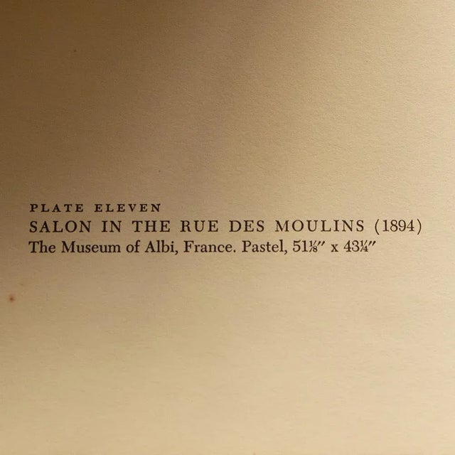 The School of Paris 1950s After Toulouse-Lautrec "The Salon" Full Color Vintage Impressionist Print For Sale - Image 3 of 8