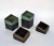 Vintage Sculptural Square Boxes Glazed in Green and Black, 1980s, Set of 2 For Sale - Image 4 of 8