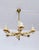 1980s Italian Onyx Brass Vintage Marble Chandelier Lighting Ceiling Fixture Light 6 Arms For Sale - Image 13 of 15