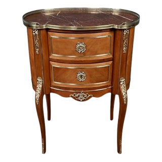 Small Early 20th Century Transition Kidney-Shaped Mahogany Commode For Sale