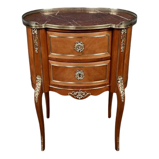 Small Early 20th Century Transition Kidney-Shaped Mahogany Commode For Sale