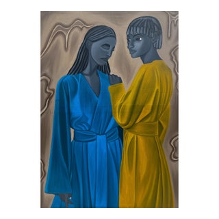 "Let's Have a Time Out", Oil on Canvas Painting by Olayinka Salami For Sale