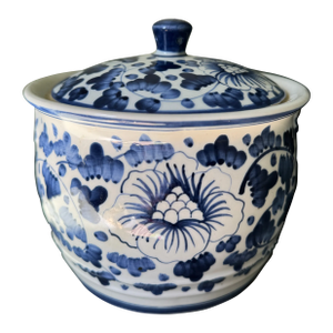 Mid 20th Century Vintage Shafford Lotus Flower Canister