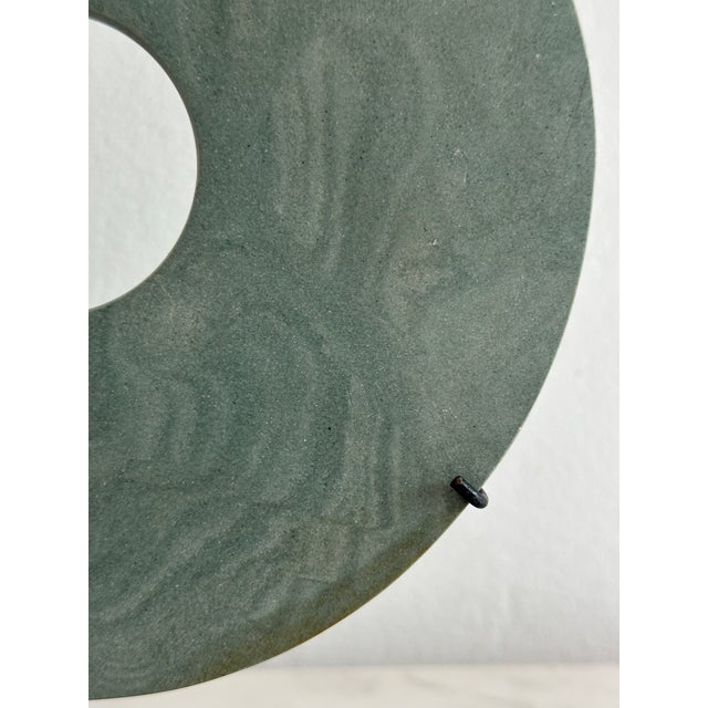 Early 21st Century Marble Disc Sculpture on Stand For Sale - Image 5 of 7