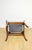 Art Deco Oak Stool with Cream Velvet Seat, 1970s For Sale - Image 6 of 7