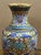 Chinese Vintage Chinese Gilt Cloisonné Enamel Floral Vase, Beijing, Mid-Century, 8” For Sale - Image 3 of 8