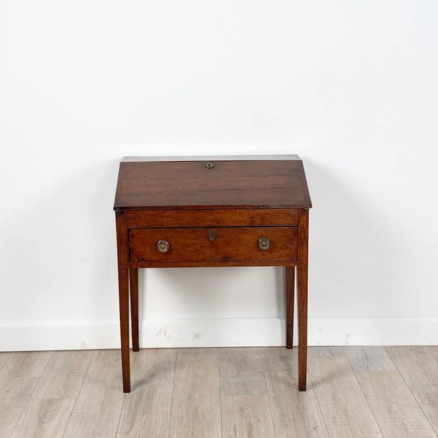 Wood Circa 1780 Elm Georgian One Drawer Desk, England For Sale - Image 7 of 11
