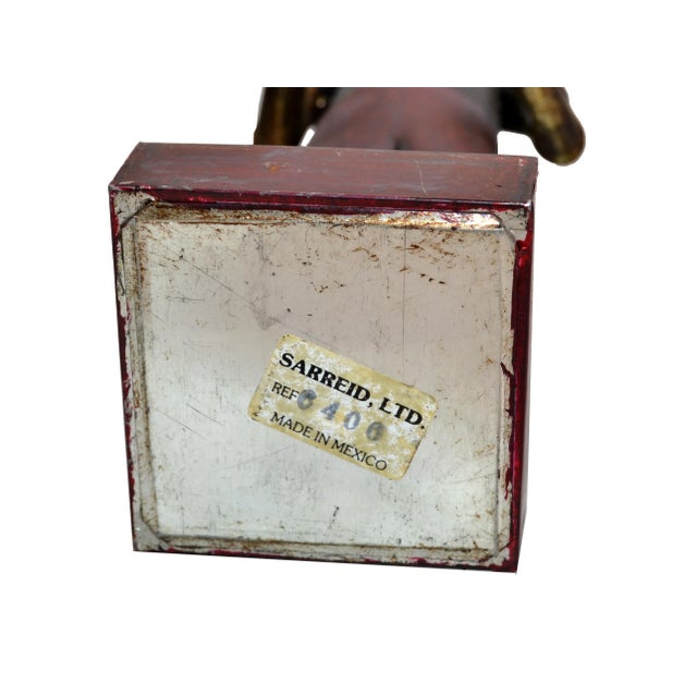 Copper Set of 3 Sarreid Ltd Mexico Tin Metal Sports Player Team Mid-Century Modern For Sale - Image 8 of 12