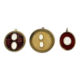 Antique Framed Intaglios- Set of 3 For Sale