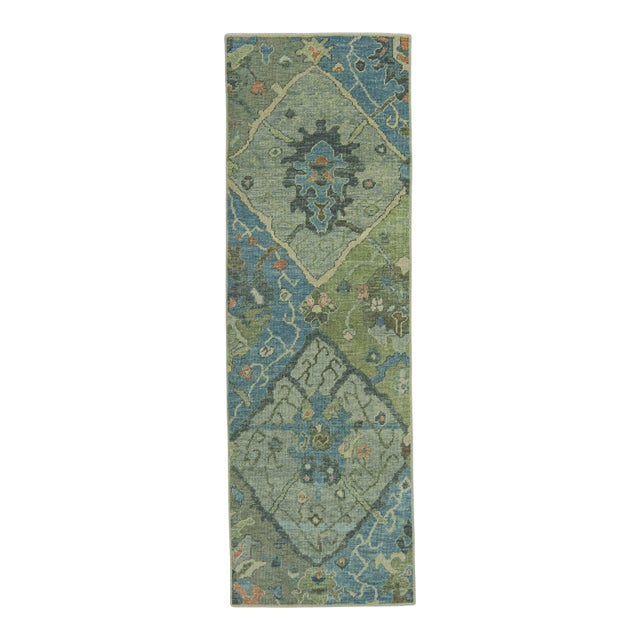 Turkish Oushak Rug 2'9" x 8'4" #19021 For Sale
