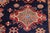Textile Bohemian Super Kazak Blue/Red Wool Rug - 8'2'' X 10'4'' For Sale - Image 7 of 10