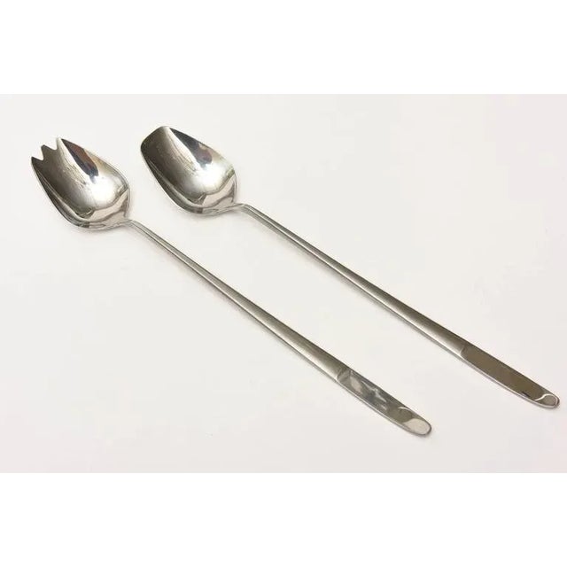 1960s 1960's Stainless Steel Flatware of Helmut Adler for Amboss, Austria Set of 73 PIeces For Sale - Image 5 of 9
