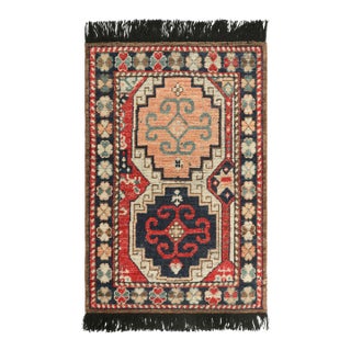 Rug & Kilim's Classic Oriental Rug with Peach and Indigo Tribal Medallions For Sale