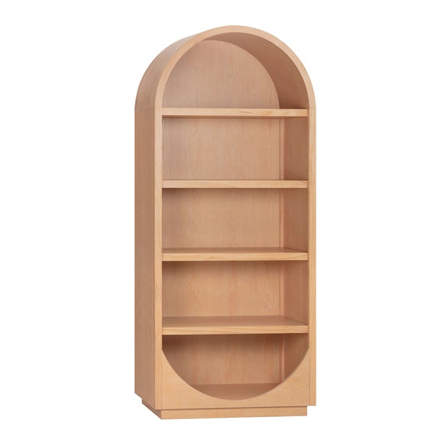 Boho Chic Marlow Natural Wood Bookcase For Sale - Image 3 of 9
