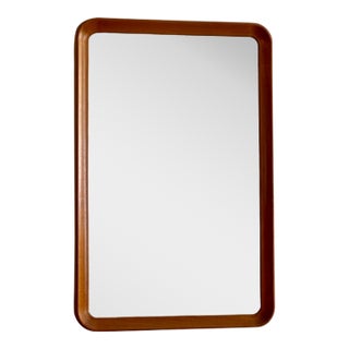 Mid-Centry Modern Teak Wall Mirror For Sale