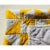1950s American Patchwork Bowtie Quilt — Sunshine Yellow & White Cotton 35” Square For Sale - Image 13 of 18